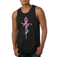 thumbnail image 1 of Wild Bobby Faith Breast Cancer Ribbon Breast Cancer Awareness Men Tank Top, Black, Small, 1 of 1