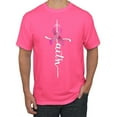 thumbnail image 1 of Wild Bobby Faith Breast Cancer Ribbon Breast Cancer Awareness Men Tee, Neon Pink, 5X-Large, 1 of 1