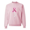 thumbnail image 1 of Wild Bobby Faith Breast Cancer Ribbon Breast Cancer Awareness Unisex Crewneck Sweatshirt, Light Pink, 3X-Large, 1 of 1