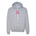 thumbnail image 1 of Wild Bobby Faith Breast Cancer Ribbon Breast Cancer Awareness Unisex Hoodie Sweatshirt, Heather Grey, Medium, 1 of 1