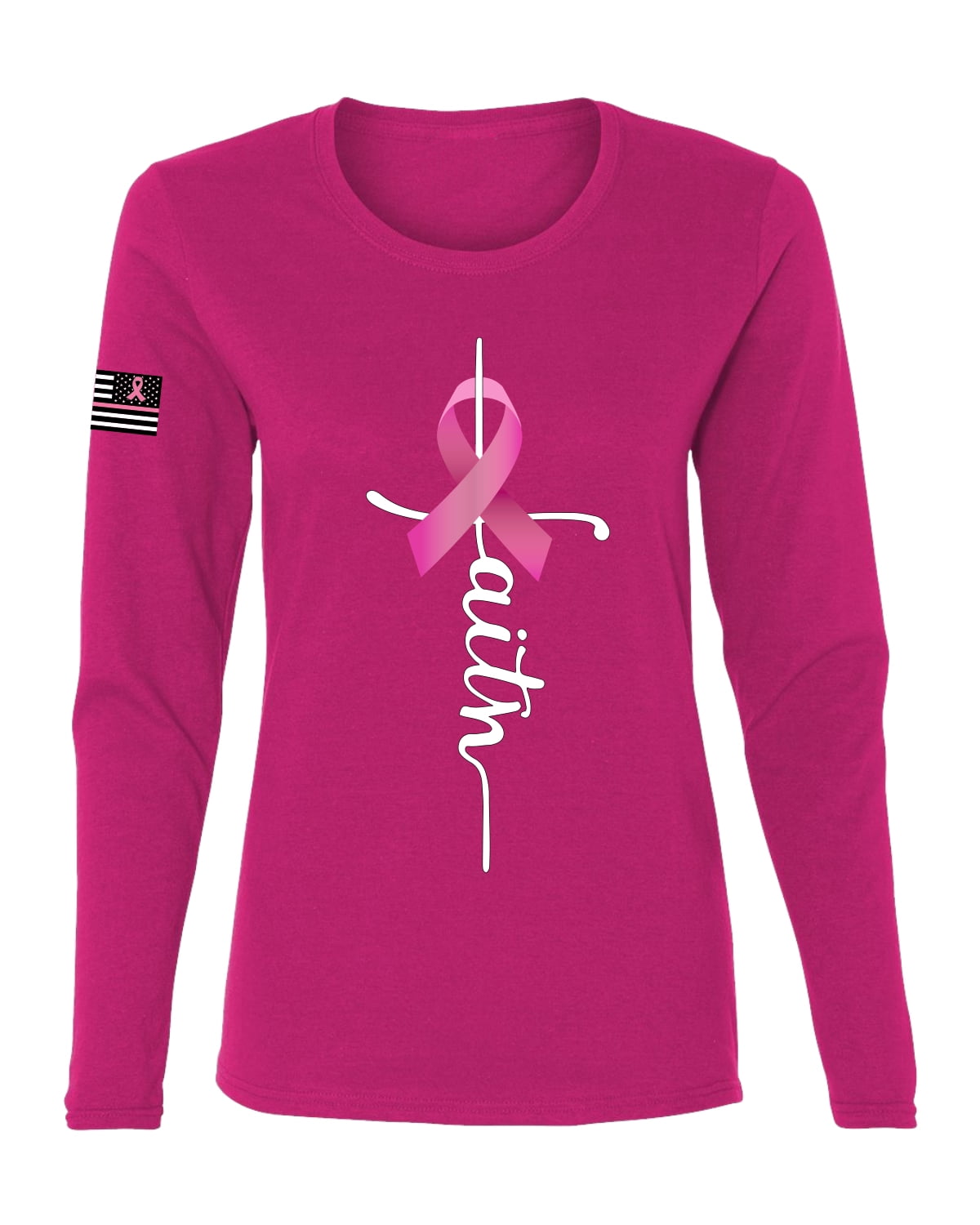 Breast Cancer Awareness Hoodie Wild Bobby - Distressed US Flag Design ...