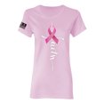 thumbnail image 1 of Wild Bobby Faith Breast Cancer Ribbon US Flag Breast Cancer Awareness Women Graphic Tee, Light Pink, XX-Large, 1 of 1