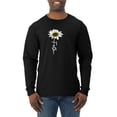 thumbnail image 1 of Wild Bobby, Faith Flower Script Inspirational/Christian Men Long Sleeve Shirt, Black, 3X-Large, 1 of 6