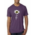 thumbnail image 1 of Wild Bobby, Faith Flower Script Inspirational/Christian Men Premium Tri Blend Tee, Vintage Purple, X-Large, 1 of 6
