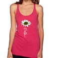 thumbnail image 1 of Wild Bobby Faith Flower Script Inspirational/Christian Women Tri-Blend Racerback Tank Top, Shocking Pink, X-Large, 1 of 6