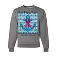thumbnail image 1 of Wild Bobby Faith Hope Love Breast Cancer Awareness Anchor Breast Cancer Awareness Unisex Crewneck Sweatshirt, Heather Grey, XX-Large, 1 of 6