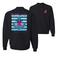 thumbnail image 1 of Wild Bobby Faith Hope Love Breast Cancer Awareness Front and Back Anchor Breast Cancer Awareness Front and Back Unisex Crewneck Sweatshirt, Black, Medium, 1 of 5
