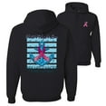 thumbnail image 1 of Wild Bobby Faith Hope Love Breast Cancer Awareness Front and Back Anchor Breast Cancer Awareness Front and Back Unisex Hoodie Sweatshirt, Black, Small, 1 of 5