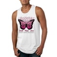 thumbnail image 1 of Wild Bobby Faith Hope Love Butterfly Ribbons Breast Cancer Awareness Men Tank Top, White, X-Large, 1 of 6