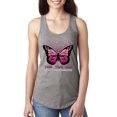 thumbnail image 1 of Wild Bobby Faith Hope Love Butterfly Ribbons Breast Cancer Awareness Women Racerback Tank Top, Heather Grey, X-Large, 1 of 6