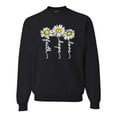 thumbnail image 1 of Wild Bobby, Faith Hope Love Daisy Flower Christian God Religious, Inspirational/Christian, Unisex Crewneck Graphic Sweatshirt, Black, Small, 1 of 3