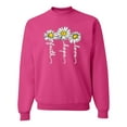 thumbnail image 1 of Wild Bobby, Faith Hope Love Daisy Flower Christian God Religious, Inspirational/Christian, Unisex Crewneck Graphic Sweatshirt, Fuschia, Medium, 1 of 3