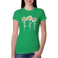 thumbnail image 1 of Wild Bobby, Faith Hope Love Daisy Flower Christian God Religious, Inspirational/Christian, Women Slim Fit Junior Tee, Kelly, Medium, 1 of 3