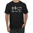thumbnail image 1 of Wild Bobby, Faith.Hope.Love Heart Beat, Inspirational/Christian, Men Graphic Tee, Black, 4X-Large, 1 of 4