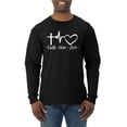 thumbnail image 1 of Wild Bobby, Faith.Hope.Love Heart Beat, Inspirational/Christian, Men Long Sleeve Shirt, Black, Small, 1 of 4