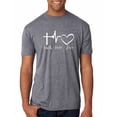 thumbnail image 1 of Wild Bobby, Faith.Hope.Love Heart Beat, Inspirational/Christian, Men Premium Tri Blend Tee, Premium Heather, XX-Large, 1 of 4
