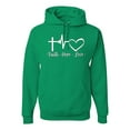 thumbnail image 1 of Wild Bobby, Faith.Hope.Love Heart Beat, Inspirational/Christian, Unisex Graphic Hoodie Sweatshirt, Kelly, 3X-Large, 1 of 4