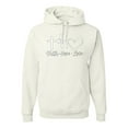 thumbnail image 1 of Wild Bobby, Faith.Hope.Love Heart Beat, Inspirational/Christian, Unisex Graphic Hoodie Sweatshirt, White, Small, 1 of 4