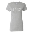 thumbnail image 1 of Wild Bobby, Faith.Hope.Love Heart Beat, Inspirational/Christian, Women Graphic Tee, Heather Grey, 3X-Large, 1 of 4