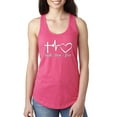 thumbnail image 1 of Wild Bobby, Faith.Hope.Love Heart Beat, Inspirational/Christian, Women Racerback Tank Top, Hot Pink, Large, 1 of 4