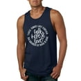 thumbnail image 1 of Wild Bobby, Faith Hope & Love Three Things That Last Forever Inspirational/Christian Men Graphic Tank Top, Navy, Medium, 1 of 6