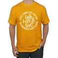 thumbnail image 1 of Wild Bobby, Faith Hope & Love Three Things That Last Forever Inspirational/Christian Men Graphic Tee, Gold, 3X-Large, 1 of 6