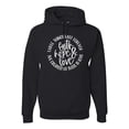 thumbnail image 1 of Wild Bobby, Faith Hope & Love Three Things That Last Forever Inspirational/Christian Unisex Graphic Hoodie Sweatshirt, Black, Small, 1 of 6