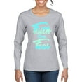 thumbnail image 1 of Wild Bobby, Faith Over Fear, Inspirational/Christian, Women Graphic Long Sleeve Tee, Heather Grey, XX-Large, 1 of 4