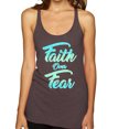 thumbnail image 1 of Wild Bobby, Faith Over Fear, Inspirational/Christian, Women Tri-Blend Racerback Tank Top, Brown, Small, 1 of 4