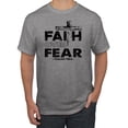 thumbnail image 1 of Wild Bobby, Faith Over Fear Psalm 118:6 , Inspirational/Christian, Men's Graphic Tees, Heather Grey, Medium, 1 of 3