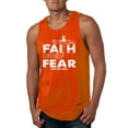 thumbnail image 1 of Wild Bobby, Faith Over Fear Psalm 118:6 White, Inspirational/Christian, Men Graphic Tank Top, Orange, Small, 1 of 3