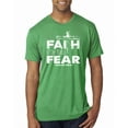 thumbnail image 1 of Wild Bobby, Faith Over Fear Psalm 118:6 White, Inspirational/Christian, Men Premium Tri Blend Tee, Envy, Small, 1 of 3