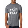 thumbnail image 1 of Wild Bobby, Faith Over Fear Psalm 118:6 White, Inspirational/Christian, Men Premium Tri Blend Tee, Premium Heather, Small, 1 of 3