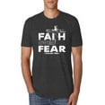thumbnail image 1 of Wild Bobby, Faith Over Fear Psalm 118:6 White, Inspirational/Christian, Men Premium Tri Blend Tee, Vintage Black, Medium, 1 of 3