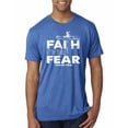 thumbnail image 1 of Wild Bobby, Faith Over Fear Psalm 118:6 White, Inspirational/Christian, Men Premium Tri Blend Tee, Vintage Royal, Small, 1 of 3