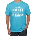thumbnail image 1 of Wild Bobby, Faith Over Fear Psalm 118:6 White , Inspirational/Christian, Men's Graphic Tees, Light Turquoise, X-Large, 1 of 3