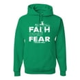 thumbnail image 1 of Wild Bobby, Faith Over Fear Psalm 118:6 White , Inspirational/Christian, Unisex Graphic Hoodie Sweatshirt, Kelly, 3XL, 1 of 3