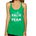 thumbnail image 1 of Wild Bobby, Faith Over Fear Psalm 118:6 White, Inspirational/Christian, Women Tri-Blend Racerback Tank Top, Envy, Small, 1 of 3