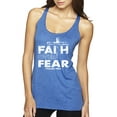 thumbnail image 1 of Wild Bobby, Faith Over Fear Psalm 118:6 White, Inspirational/Christian, Women Tri-Blend Racerback Tank Top, Vintage Royal, Medium, 1 of 3