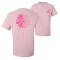 thumbnail image 1 of Wild Bobby, Faith Pink Ribbon Sunflower, Breast Cancer Awareness, Front and Back Men Graphic Tee, Light Pink, Small, 1 of 4