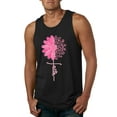 thumbnail image 1 of Wild Bobby, Faith Pink Ribbon Sunflower, Breast Cancer Awareness, Men Graphic Tank Top, Black, Small, 1 of 5