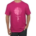 thumbnail image 1 of Wild Bobby, Faith Pink Ribbon Sunflower, Breast Cancer Awareness, Men Graphic Tee, Fuschia, 4X-Large, 1 of 5