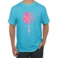 thumbnail image 1 of Wild Bobby, Faith Pink Ribbon Sunflower, Breast Cancer Awareness, Men Graphic Tee, Light Turquoise, 5X-Large, 1 of 5