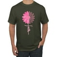 thumbnail image 1 of Wild Bobby, Faith Pink Ribbon Sunflower, Breast Cancer Awareness, Men Graphic Tee, Military Green, X-Large, 1 of 5