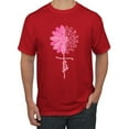 thumbnail image 1 of Wild Bobby, Faith Pink Ribbon Sunflower, Breast Cancer Awareness, Men Graphic Tee, Red, Large, 1 of 5