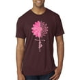 thumbnail image 1 of Wild Bobby, Faith Pink Ribbon Sunflower, Breast Cancer Awareness, Men Premium Tri Blend Tee, Cardinal, Small, 1 of 5