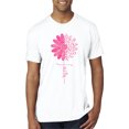thumbnail image 1 of Wild Bobby, Faith Pink Ribbon Sunflower, Breast Cancer Awareness, Men Premium Tri Blend Tee, True White, Large, 1 of 5