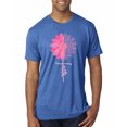 thumbnail image 1 of Wild Bobby, Faith Pink Ribbon Sunflower, Breast Cancer Awareness, Men Premium Tri Blend Tee, Vintage Royal, X-Large, 1 of 5