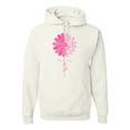 thumbnail image 1 of Wild Bobby, Faith Pink Ribbon Sunflower, Breast Cancer Awareness, Unisex Graphic Hoodie Sweatshirt, White, 3X-Large, 1 of 5