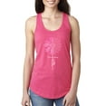 thumbnail image 1 of Wild Bobby, Faith Pink Ribbon Sunflower, Breast Cancer Awareness, Women Racerback Tank Top, Hot Pink, X-Large, 1 of 5